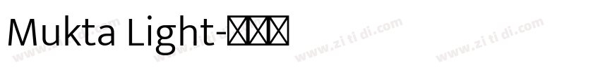 Mukta Light字体转换